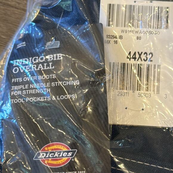 NWT Dickies Indigo Bib Overalls Size 44x32 - Picture 3 of 5